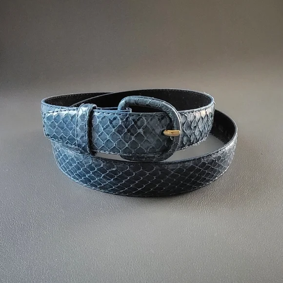 Vintage Genuine Snake Skin Honors Belt with Buckle Genuine Snakeskin Belt 26-29 1/2 Tan Brown Honors | eBay main image 2